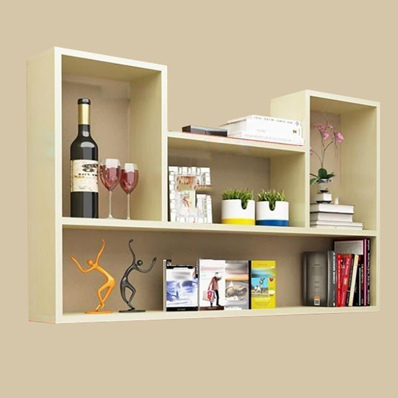 Modern Engineered Wood Bookcase Floating Wall Mounted Bookshelf
