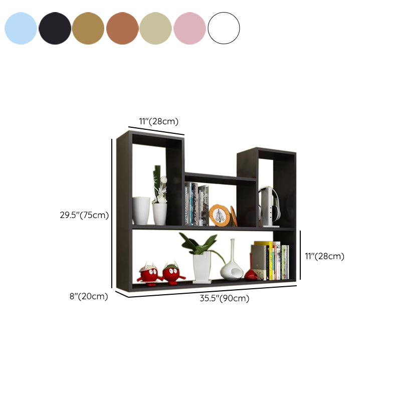 Modern Engineered Wood Bookcase Floating Wall Mounted Bookshelf