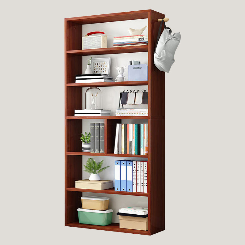 Contemporary Wood Bookshelf Standard Shelf Bookcase for Home Office