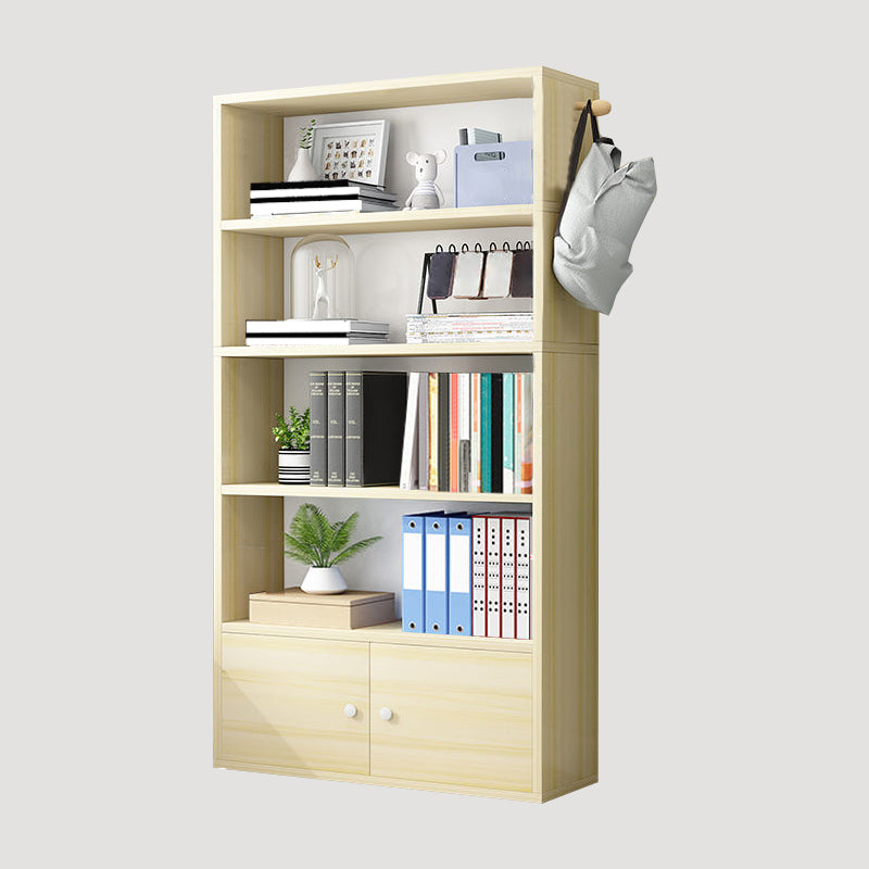 Contemporary Wood Bookshelf Standard Shelf Bookcase for Home Office