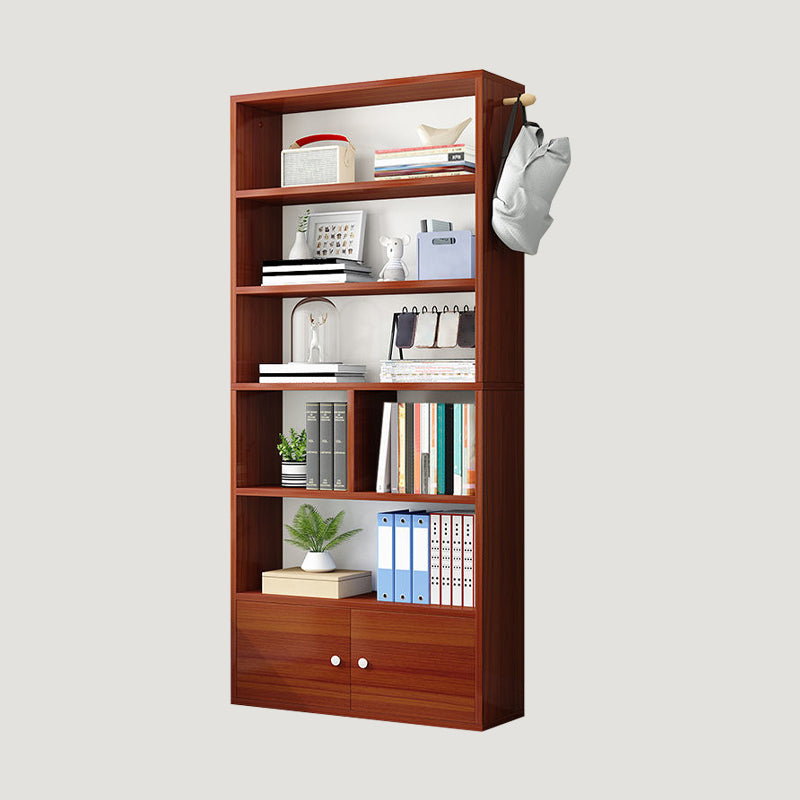 Contemporary Wood Bookshelf Standard Shelf Bookcase for Home Office