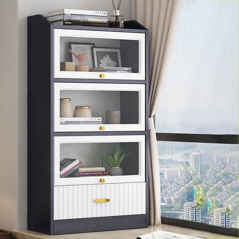 Contemporary Wood Bookshelf Standard Book Shelf for Home Office 11.8" Wide