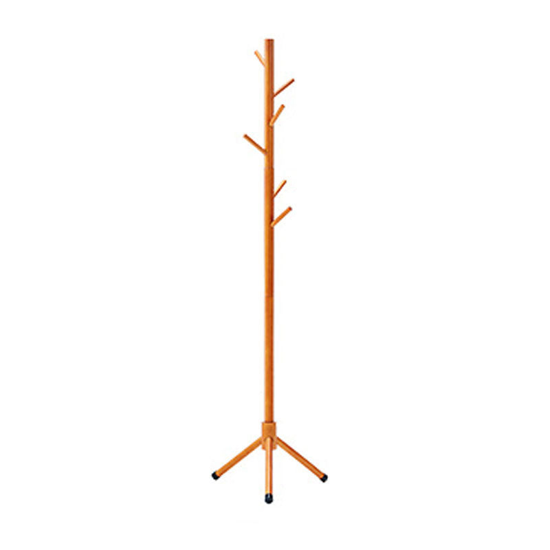 70"/69" Tall Hall Stand, Scandinavian Solid Wood Entry Hall Tree with Hook