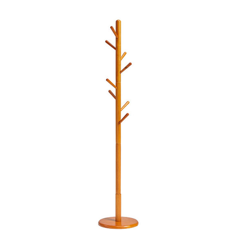 70"/69" Tall Hall Stand, Scandinavian Solid Wood Entry Hall Tree with Hook