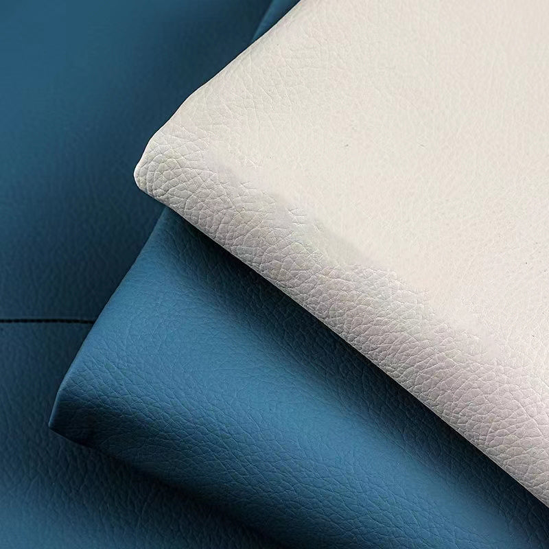 Contemporary Pouf Ottoman Genuine Leather Upholstered Tufted Square Ottoman