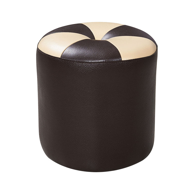 Purple Modern Round Pouf Stain Resistant Color Piece Pouf for Living Room