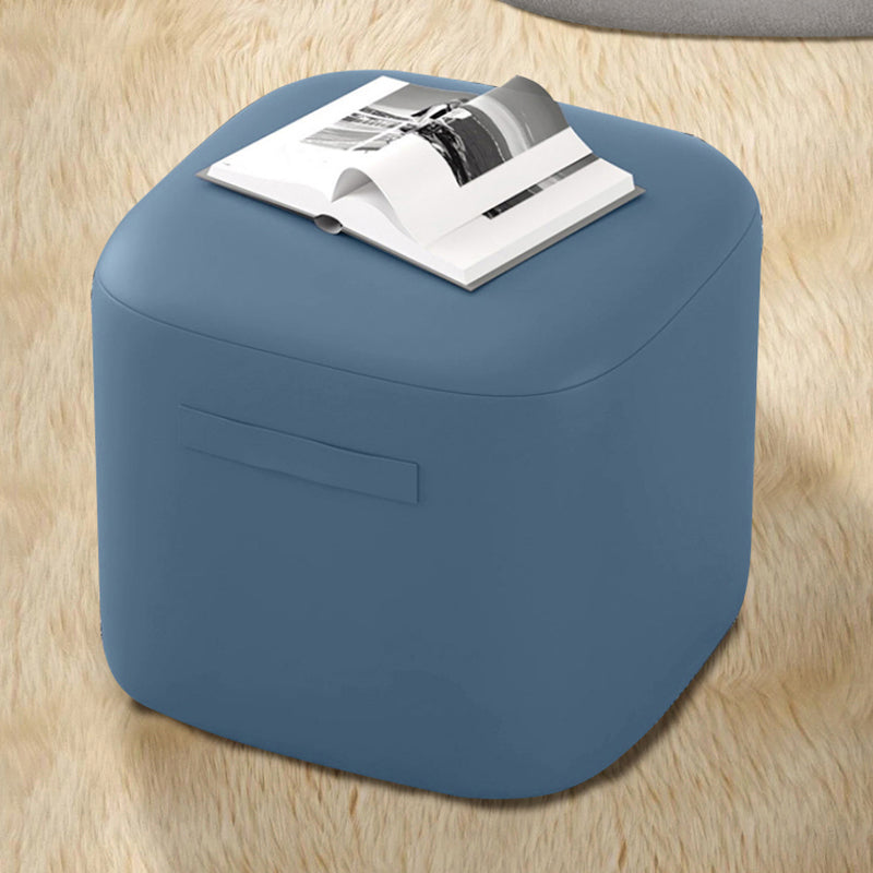 Orange Modern Pouf Square Stain Resistant Pouf for Home Decor