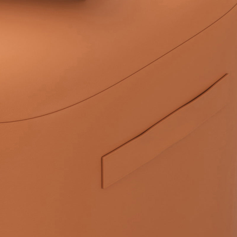 Orange Modern Pouf Square Stain Resistant Pouf for Home Decor