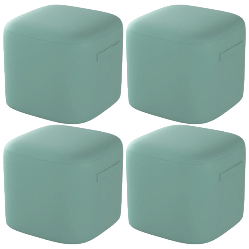 Orange Modern Pouf Square Stain Resistant Pouf for Home Decor