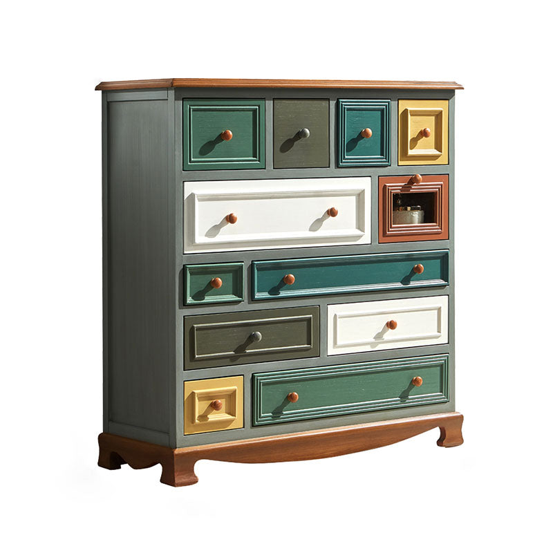 Nautical Storage Chest Solid Wood Dresser with 7/8/10/12 Drawers