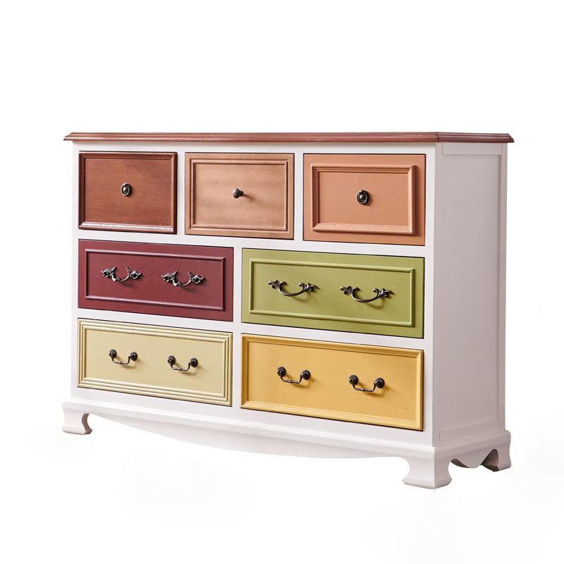 Nautical Storage Chest Solid Wood Dresser with 7/8/10/12 Drawers