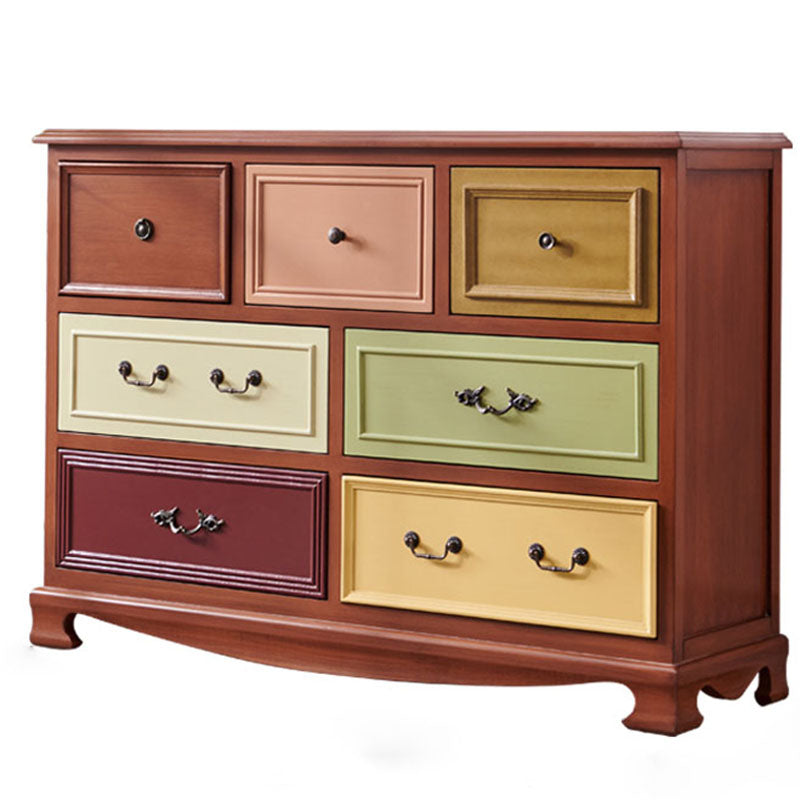 Nautical Storage Chest Solid Wood Dresser with 7/8/10/12 Drawers