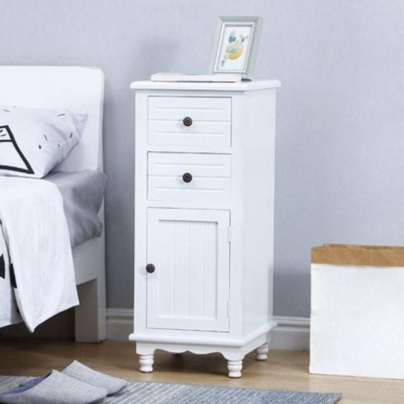 Nautical Vertical Solid Wood Storage Chest Bedroom Chest with Drawers