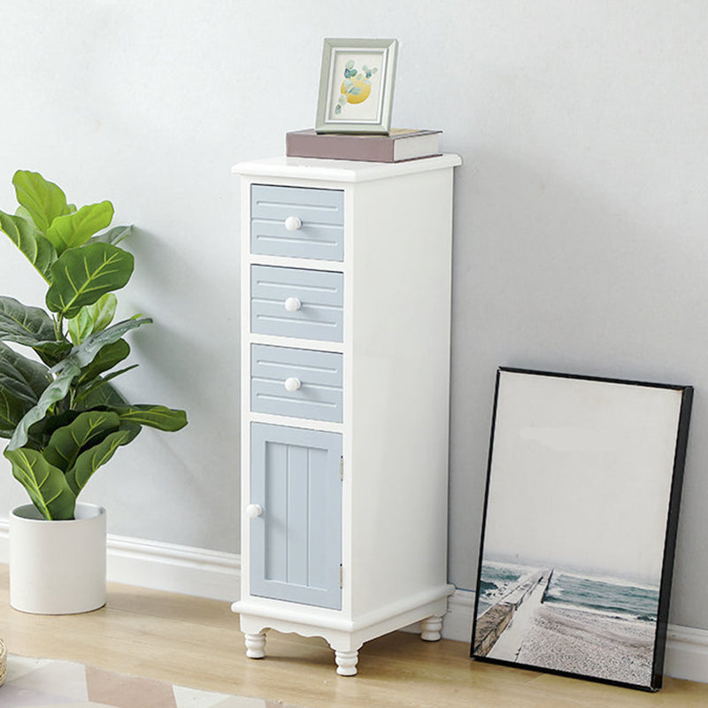 Nautical Vertical Solid Wood Storage Chest Bedroom Chest with Drawers