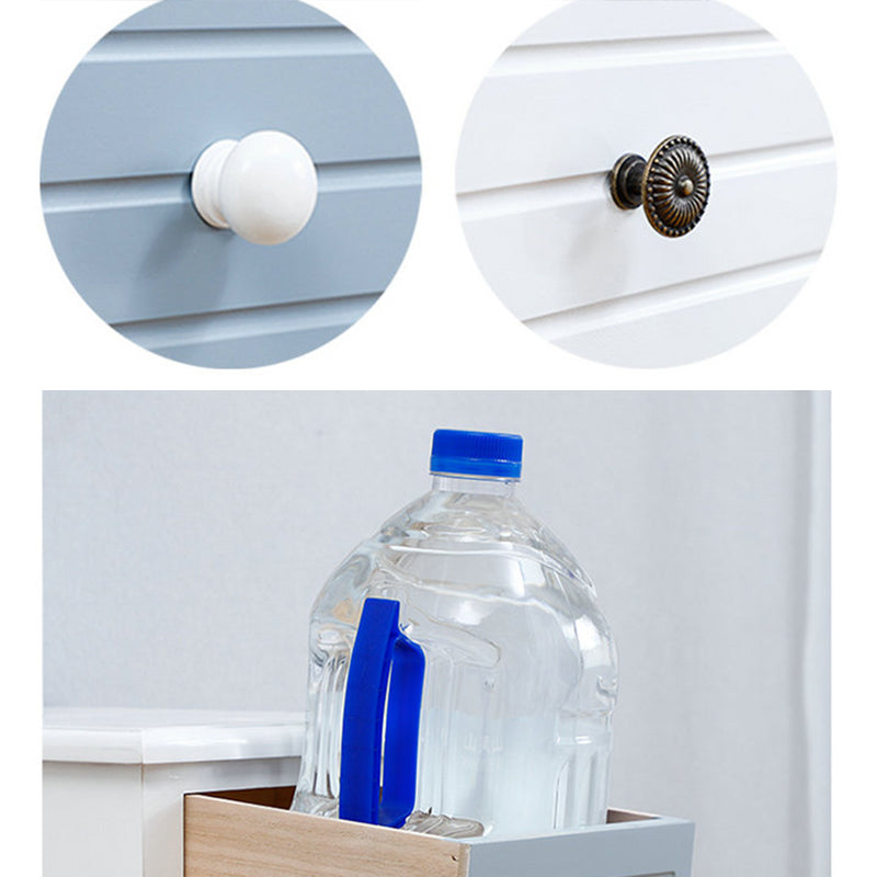 Nautical Vertical Solid Wood Storage Chest Bedroom Chest with Drawers