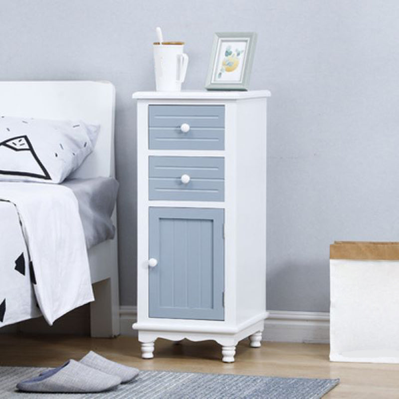 Nautical Vertical Solid Wood Storage Chest Bedroom Chest with Drawers