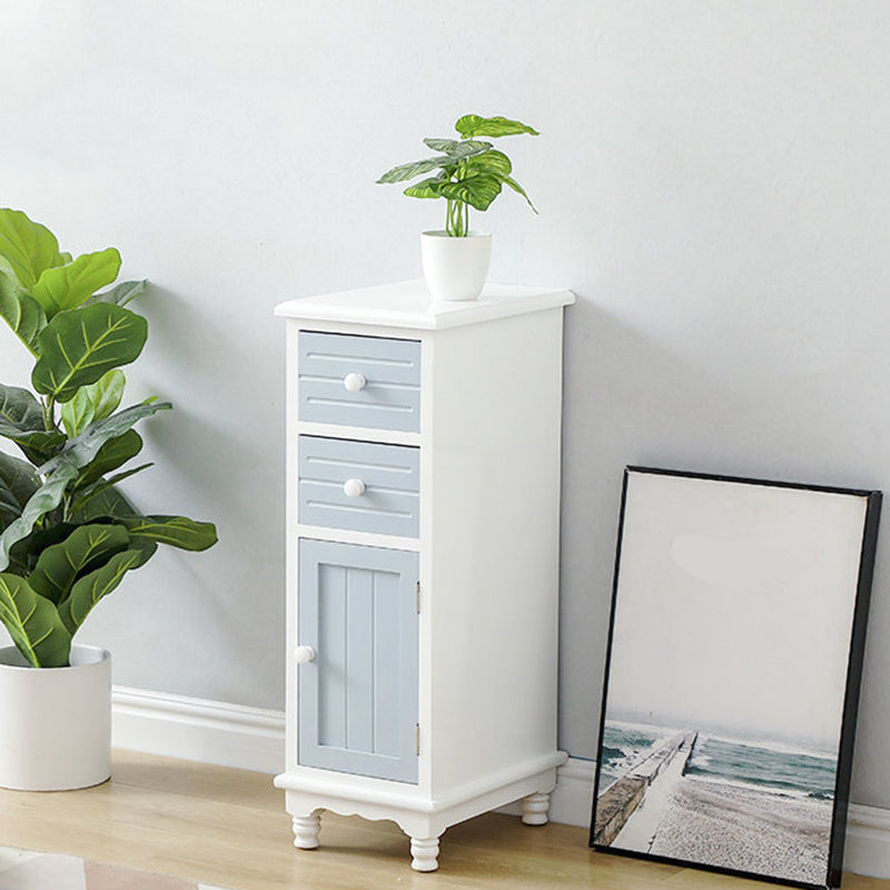 Nautical Vertical Solid Wood Storage Chest Bedroom Chest with Drawers
