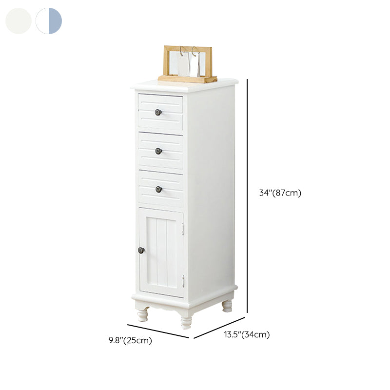 Nautical Vertical Solid Wood Storage Chest Bedroom Chest with Drawers