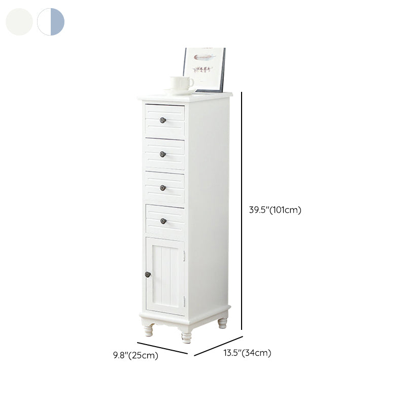 Nautical Vertical Solid Wood Storage Chest Bedroom Chest with Drawers