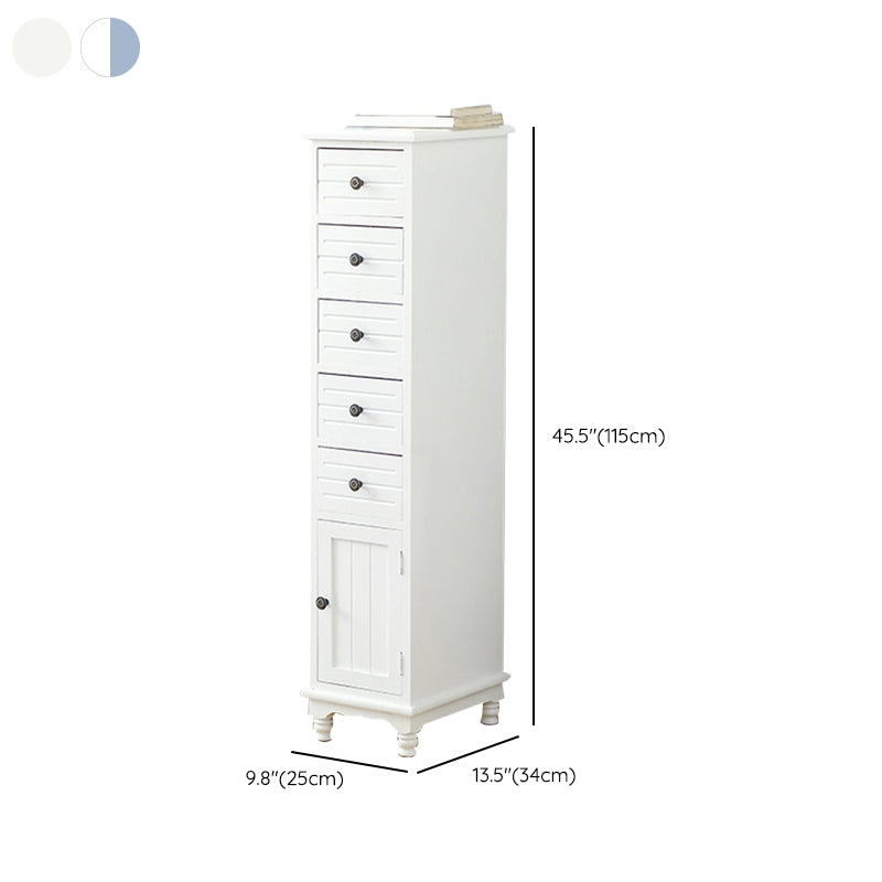 Nautical Vertical Solid Wood Storage Chest Bedroom Chest with Drawers