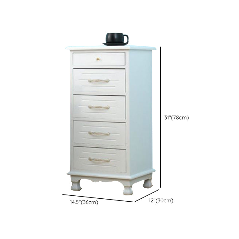 Nautical Vertical Solid Wood Storage Chest Bedroom Chest with Drawers