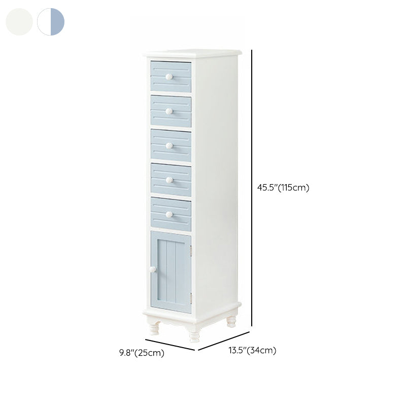 Nautical Vertical Solid Wood Storage Chest Bedroom Chest with Drawers