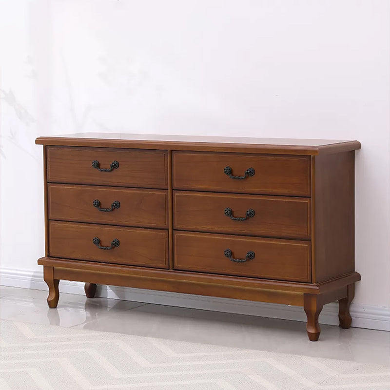 American Traditional Home Chest Solid Wood Storage Chest with Drawers