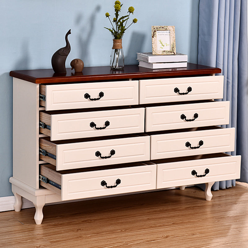 American Traditional Home Chest Solid Wood Storage Chest with Drawers