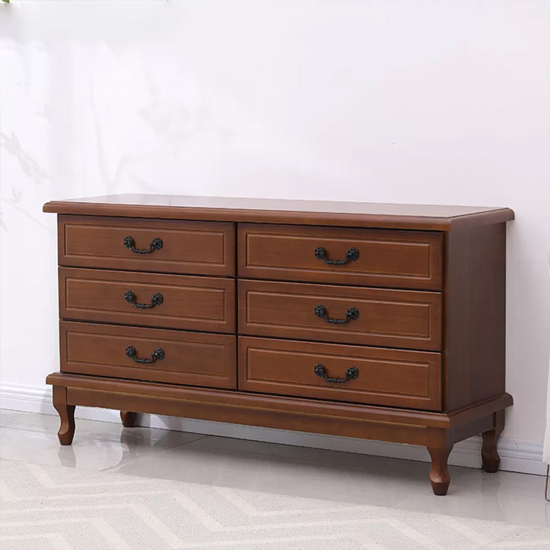 American Traditional Home Chest Solid Wood Storage Chest with Drawers