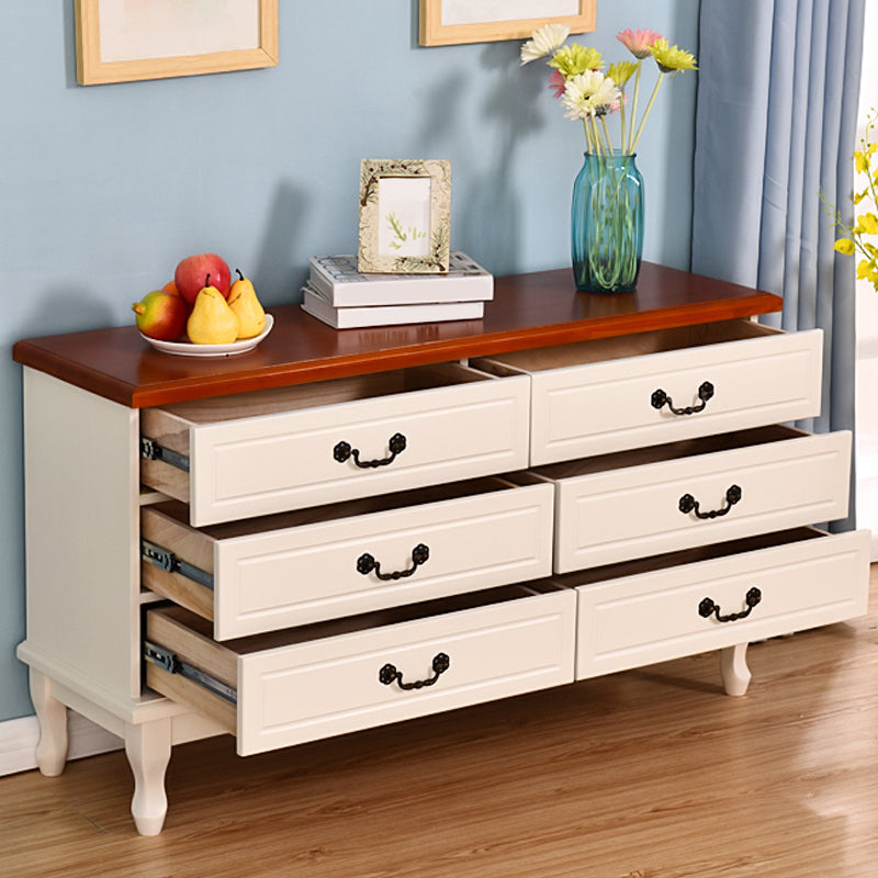 American Traditional Home Chest Solid Wood Storage Chest with Drawers