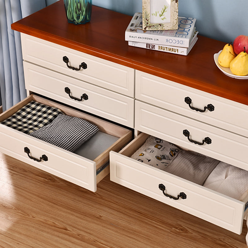 American Traditional Home Chest Solid Wood Storage Chest with Drawers