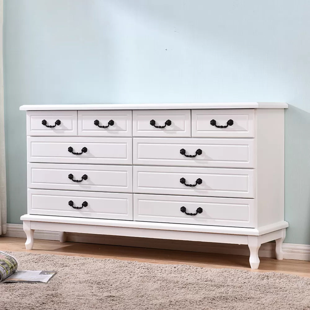 American Traditional Home Chest Solid Wood Storage Chest with Drawers