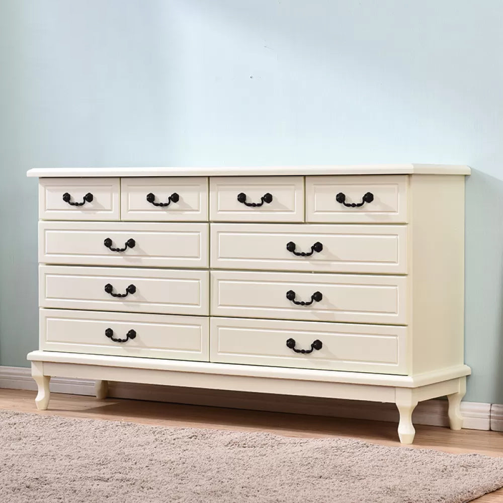 American Traditional Home Chest Solid Wood Storage Chest with Drawers