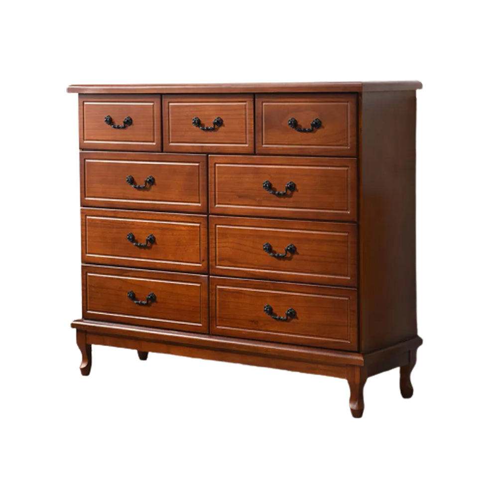 American Traditional Home Chest Solid Wood Storage Chest with Drawers