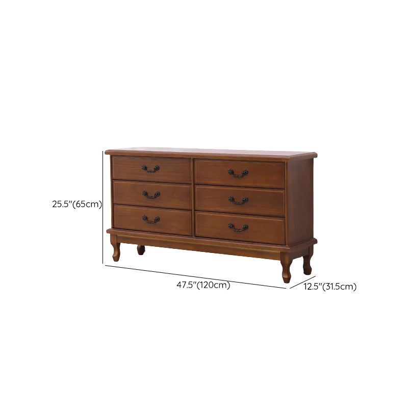 American Traditional Home Chest Solid Wood Storage Chest with Drawers