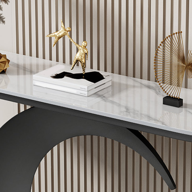 Marble Glam Console Accent Table Antique Finish Sofa Console Table