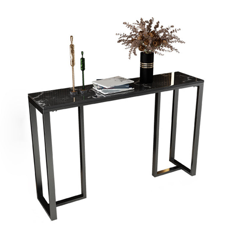 11" Wide Stone Contemporary Console Table Rectangle End Table