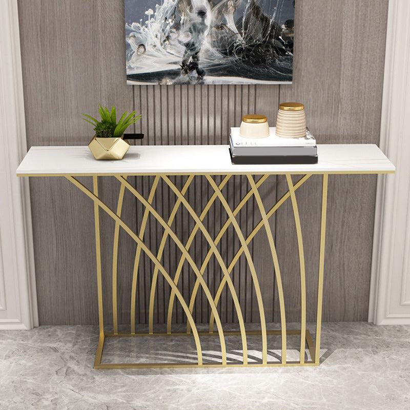 11.8 Inch Wide Console Table Slate Glam Rectangle Hall Console