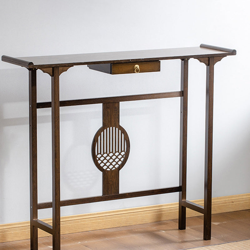 Mid-Century Modern Console Table Wood Rectangle Hall End Table