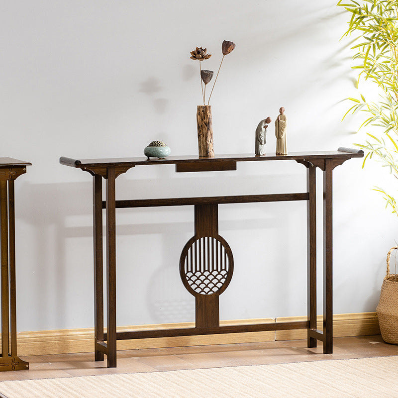 Mid-Century Modern Console Table Wood Rectangle Hall End Table
