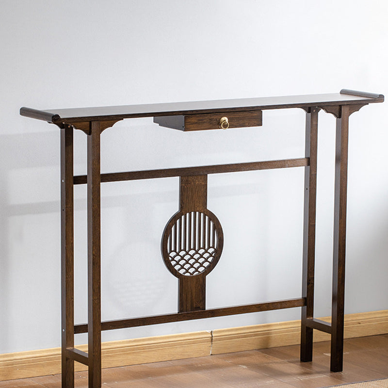 Mid-Century Modern Console Table Wood Rectangle Hall End Table