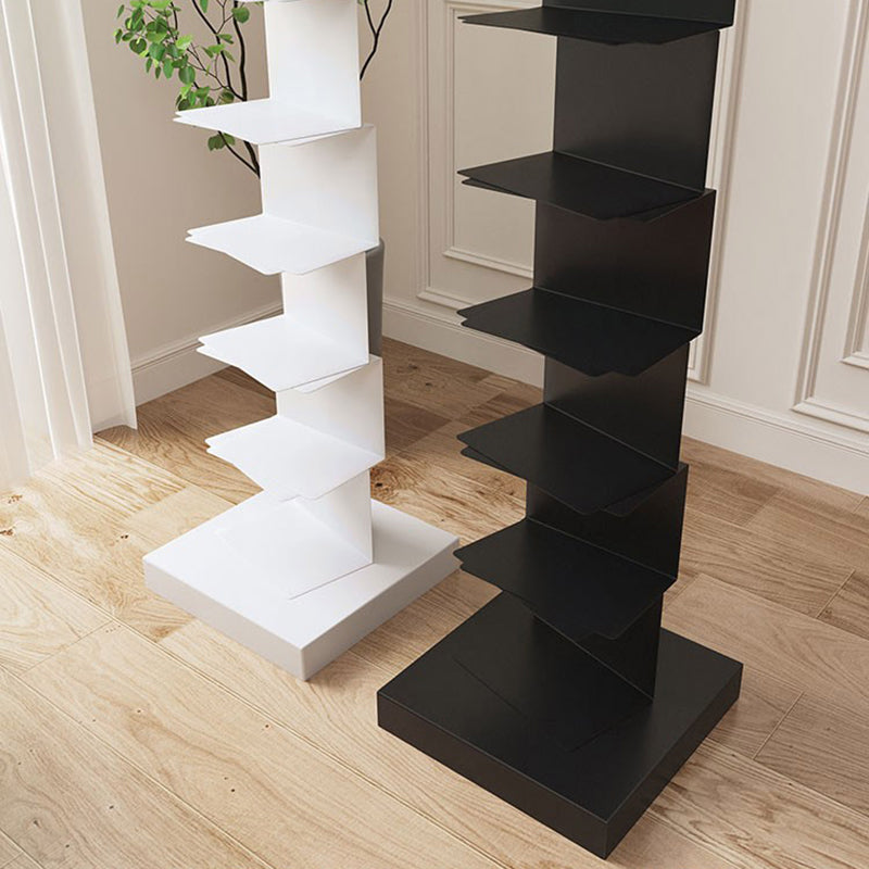 Contemporary Steel Bookshelf Geometric Shelf Bookcase for Study Room