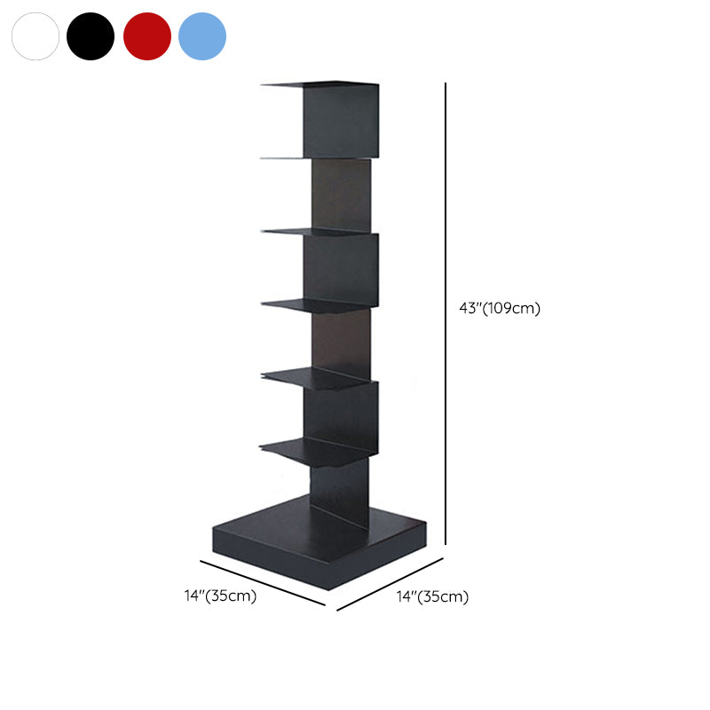 Contemporary Steel Bookshelf Geometric Shelf Bookcase for Study Room