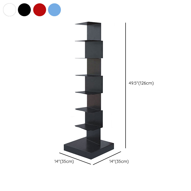 Contemporary Steel Bookshelf Geometric Shelf Bookcase for Study Room