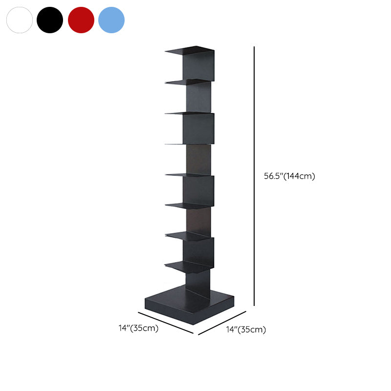Contemporary Steel Bookshelf Geometric Shelf Bookcase for Study Room