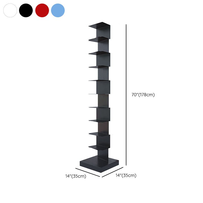 Contemporary Steel Bookshelf Geometric Shelf Bookcase for Study Room