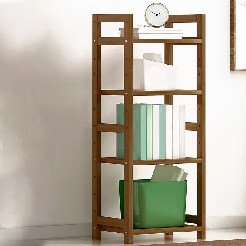 Etagere Contemporary Bookshelf Vertical Open Bamboo Shelf Bookcase for Home