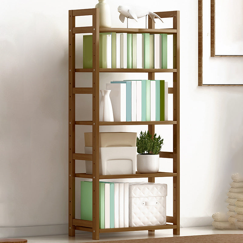 Etagere Contemporary Bookshelf Vertical Open Bamboo Shelf Bookcase for Home