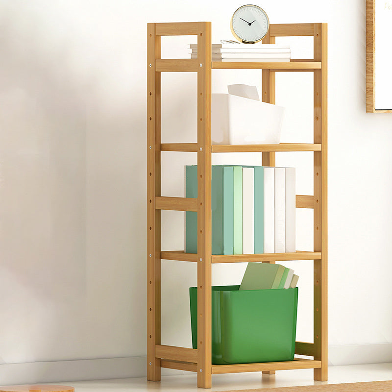 Etagere Contemporary Bookshelf Vertical Open Bamboo Shelf Bookcase for Home