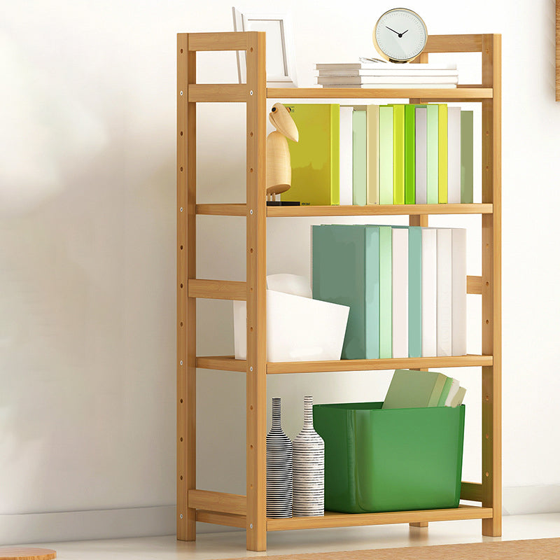 Etagere Contemporary Bookshelf Vertical Open Bamboo Shelf Bookcase for Home